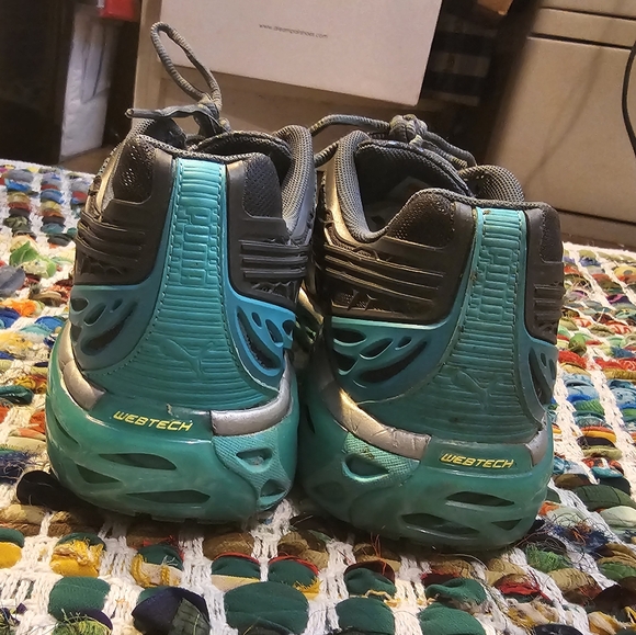 Puma Bioweb Elite Gray Turquoise Blue Ortholite Running Tennis Sneaker Shoes 8.5 - Picture 11 of 13